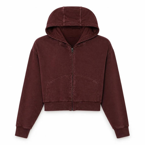 Gymshark Women's Brown Full Zip Hoodie S Cotton Blend