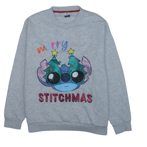 Disney Classics at George Women's Grey Stitch Christmas Sweatshirt L