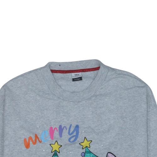 Disney Classics at George Women's Grey Stitch Christmas Sweatshirt L