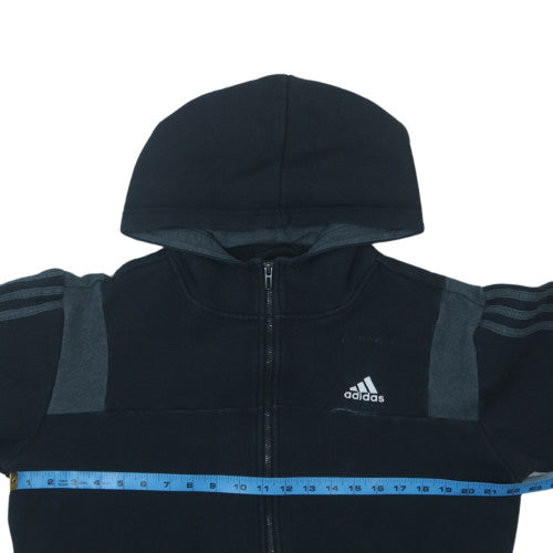 Adidas Men's Black Full Zip Hoodie Size S Fleece Sportswear