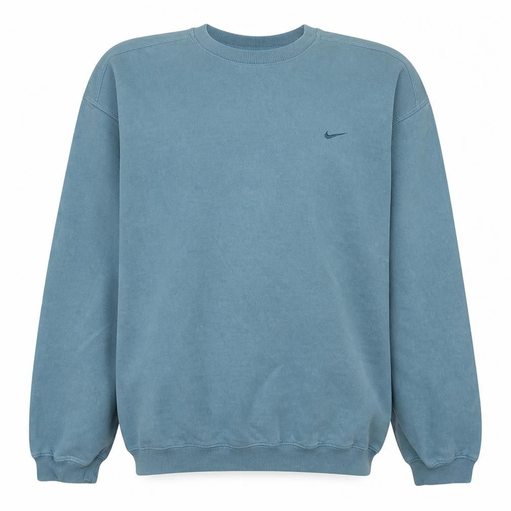 Front view of Nike Men's Blue XL Crew Neck Pullover Sweatshirt