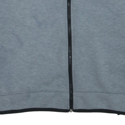 Nike Men's Grey Black Full Zip Hooded Fleece Hoodie L