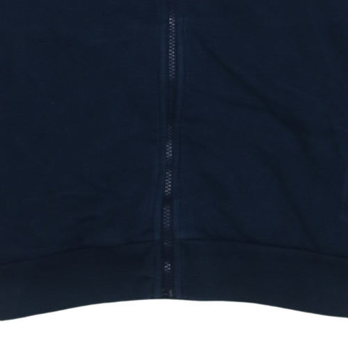 Adidas Men's Blue Full Zip Logo Sweatshirt Size M