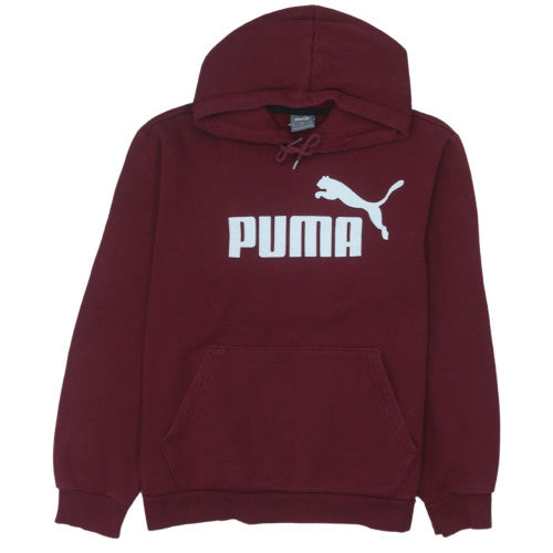 Puma Men Red Pullover Hoodie M Logo Graphic Sportswear