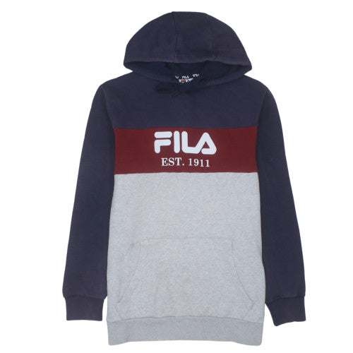 Fila Men's Multicoloured M Pullover Hoodie Logo Fleece