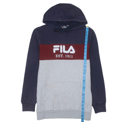 Fila Men's Multicoloured M Pullover Hoodie Logo Fleece