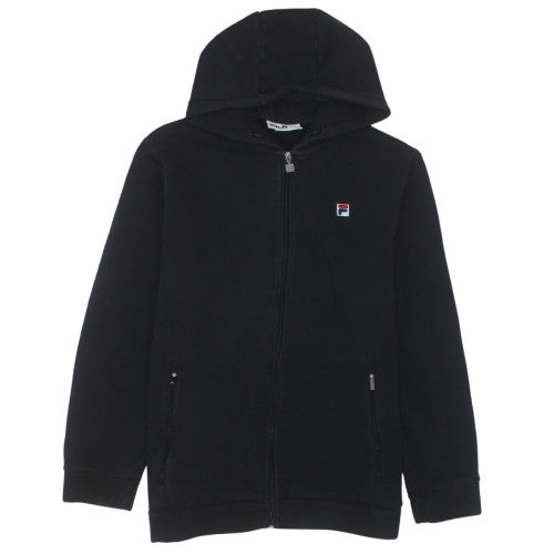 Fila Mens Black XL Full Zip Hoodie Cotton Blend Sportswear
