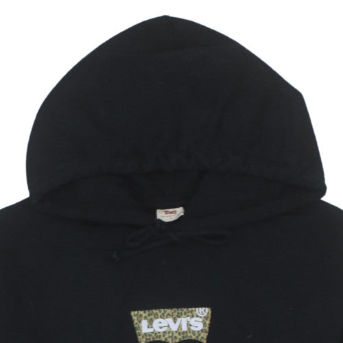 Levi's Women's Black L Pullover Hoodie with Logo Front