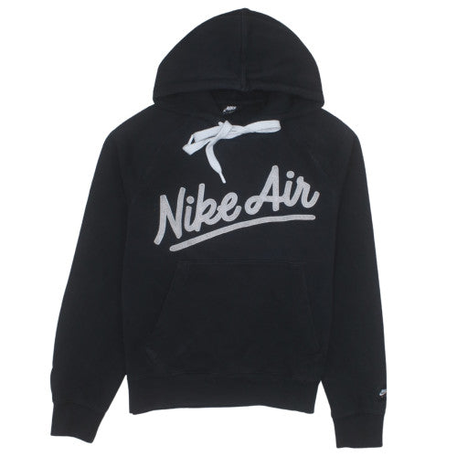 Nike Women's Black Small Pullover Hoodie with Logo Print