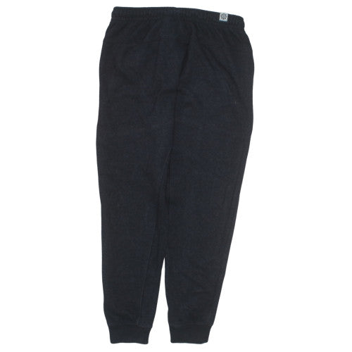 Nike Men's Black Jogger Trousers L Fleece Elastic Waist Cuffed Pockets