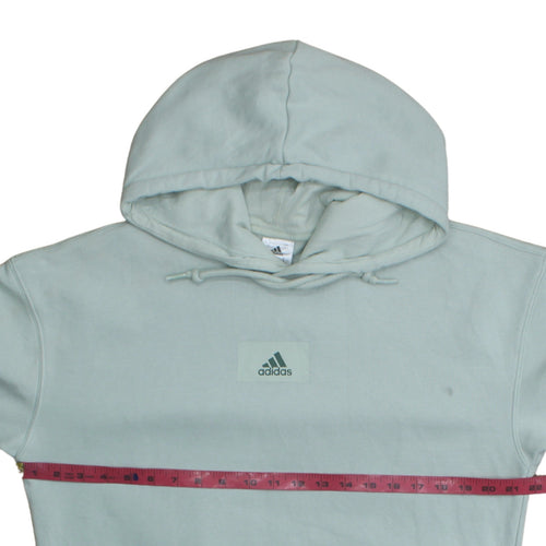 Adidas Women’s Mint Green Pullover Hoodie Size S Logo Cotton Blend