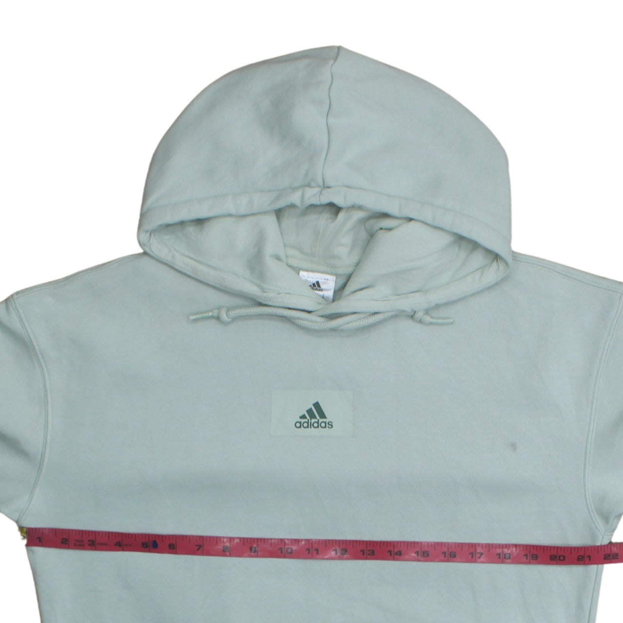 Adidas Women’s Mint Green Pullover Hoodie Size S Logo Cotton Blend
