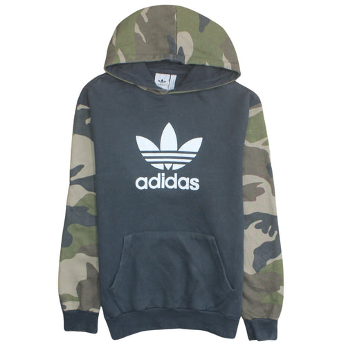 Adidas Men's Green Camouflage XL Pullover Hoodie