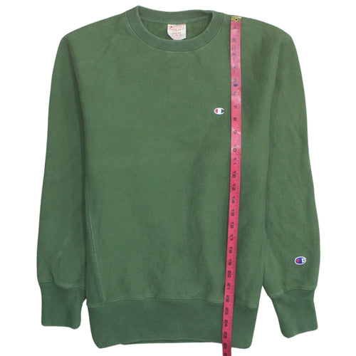 Champion Men's Green Reverse Weave Crew Neck Sweatshirt Size L