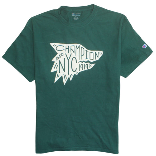 Champion Men's Green NYC 1919 Graphic Cotton T-Shirt XL