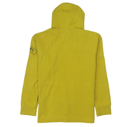 Puma Womens Yellow Pullover Hoodie Sweatshirt Size S Casual Cotton Blend