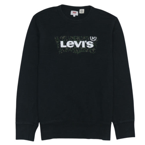 Levi's Men's Black Graphic Logo Pullover Sweatshirt Size S