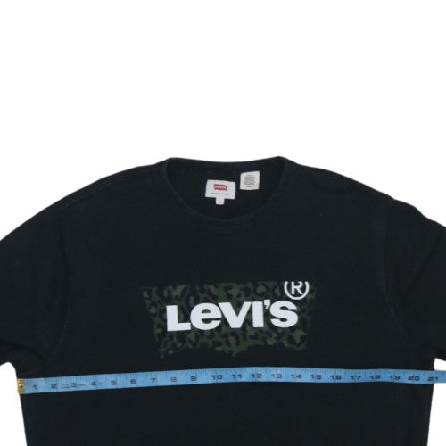 Levi's Men's Black Graphic Logo Pullover Sweatshirt Size S