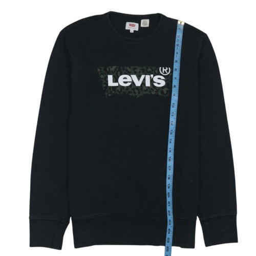 Levi's Men's Black Graphic Logo Pullover Sweatshirt Size S