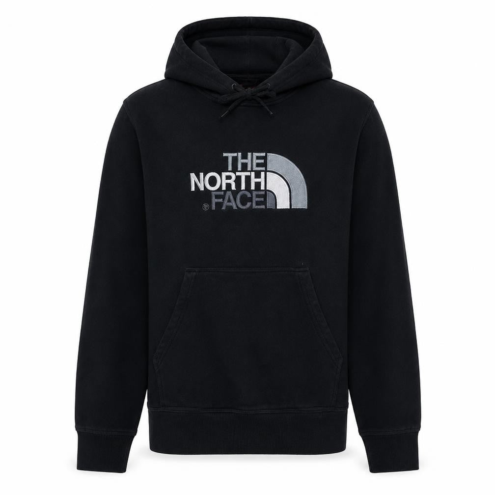 Front view of The North Face Men's Black Pullover Hoodie, size S, Regular Fit Outdoor