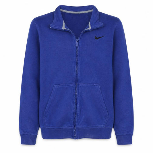 Front view of Nike Men's Blue Full Zip Fleece Sweatshirt L