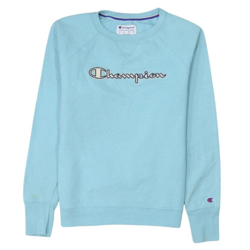 Champion Women's Blue Crew Neck Pullover Sweatshirt M
