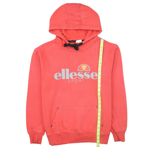Ellesse Womens Red Pullover Hoodie UK 14 Cotton Blend Casual
