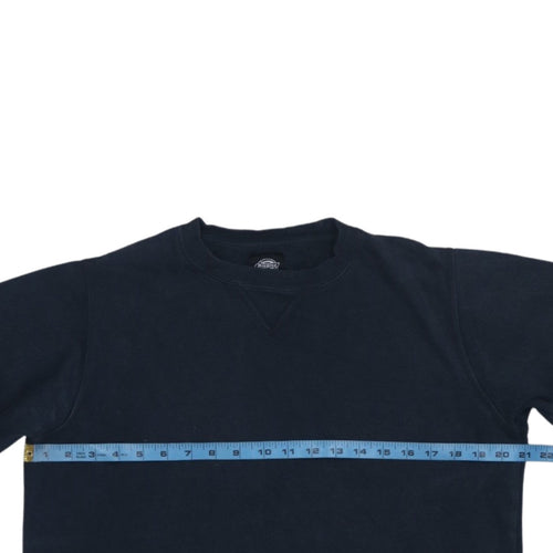 Dickies Men's Blue Crew Neck Cotton Pullover Sweatshirt Medium