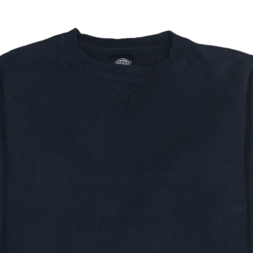 Dickies Men's Blue Crew Neck Cotton Pullover Sweatshirt Medium