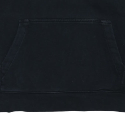 Calvin Klein Womens Black Relaxed Fit Cotton Pullover Hoodie XS