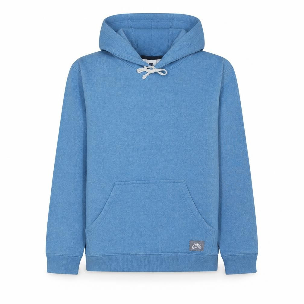Front view of Nike SB Women's Blue Pullover Hoodie Small Relaxed Fit Cotton Blend