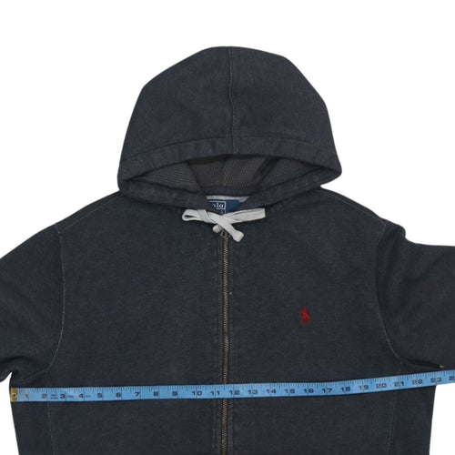 Polo Ralph Lauren Women's Black Full Zip Hoodie Size M Cotton Blend