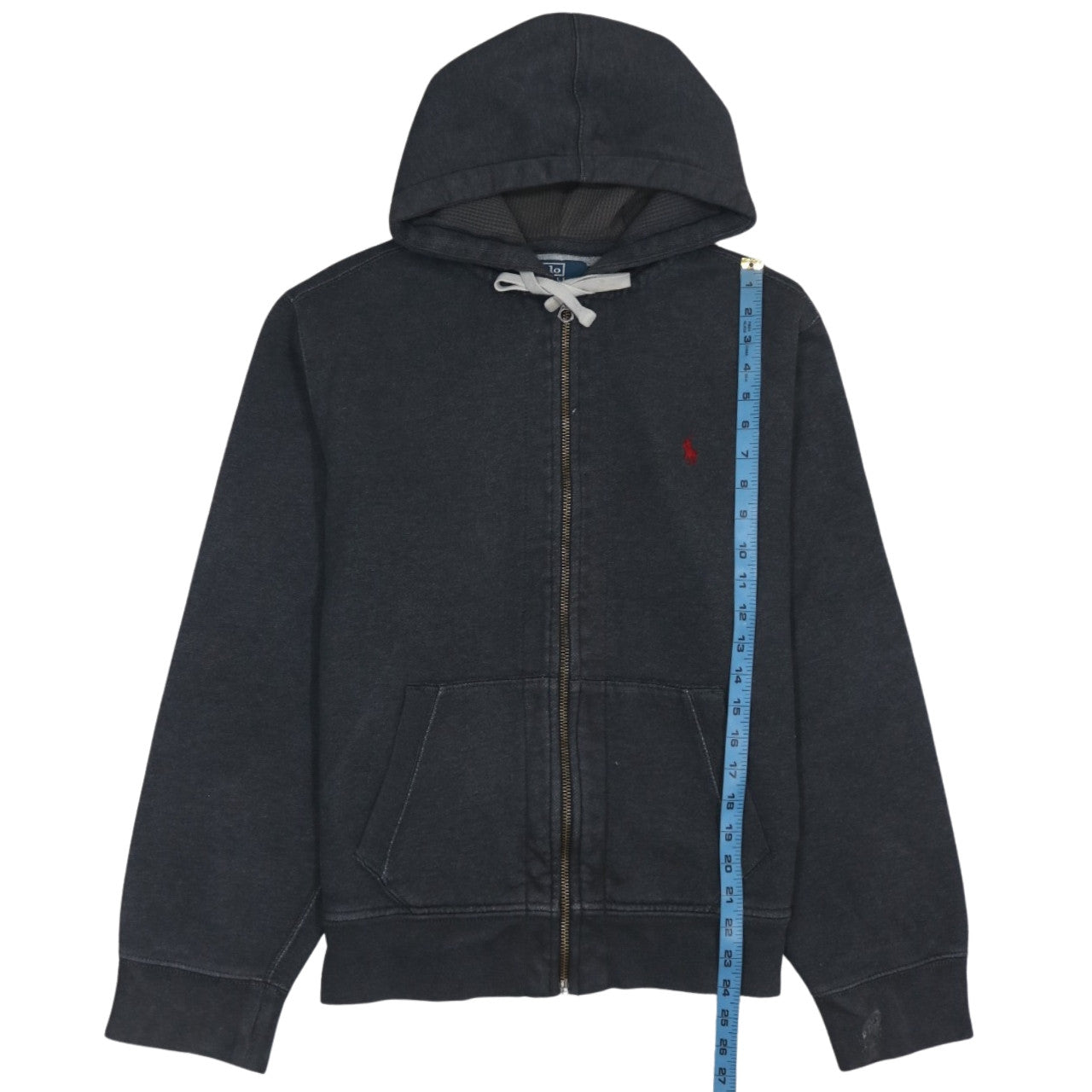Polo Ralph Lauren Women's Black Full Zip Hoodie Size M Cotton Blend