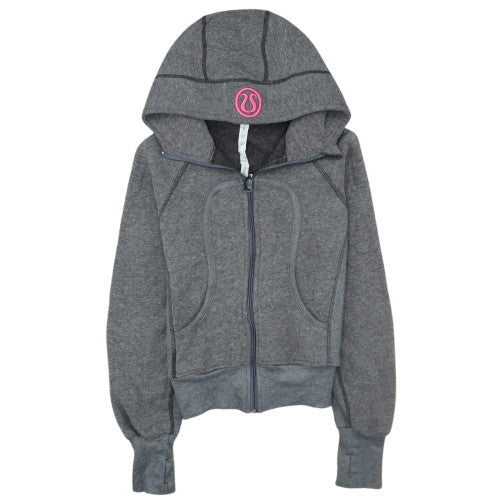 Lululemon Women’s Grey Full Zip Hoodie Size M Nylon Blend Activewear