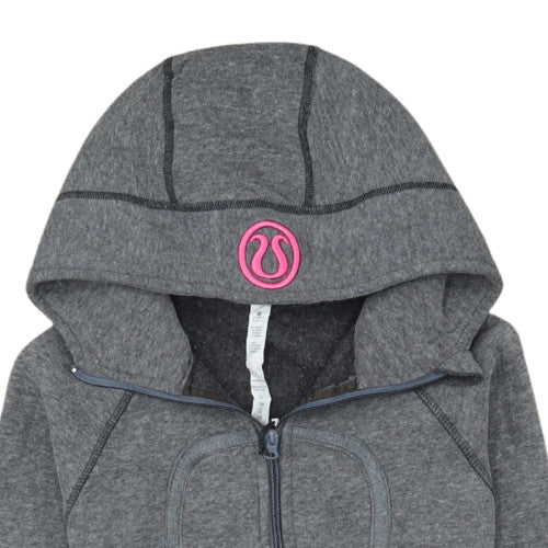 Lululemon Women’s Grey Full Zip Hoodie Size M Nylon Blend Activewear