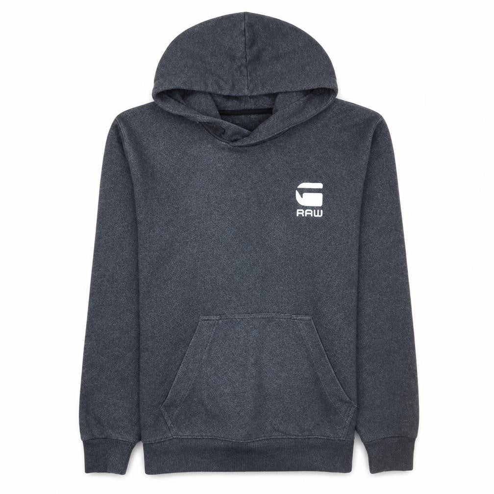 G-Star RAW Men's Grey Pullover Hoodie M Long Sleeve Logo Casual