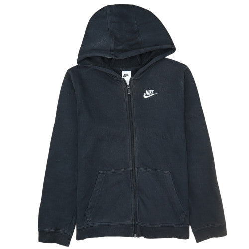 Nike Boys Black Full Zip Hoodie XL 158-170cm - Hooded Sweatshirt