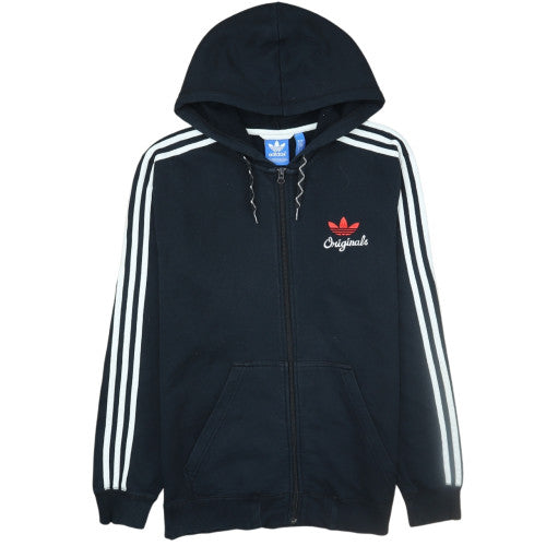 Adidas Originals Men's Black Full Zip Hoodie Size M Sports Style