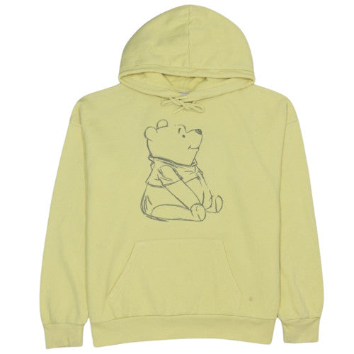 Disney Primark Women Yellow Winnie the Pooh Pullover Hoodie Size M 12/14
