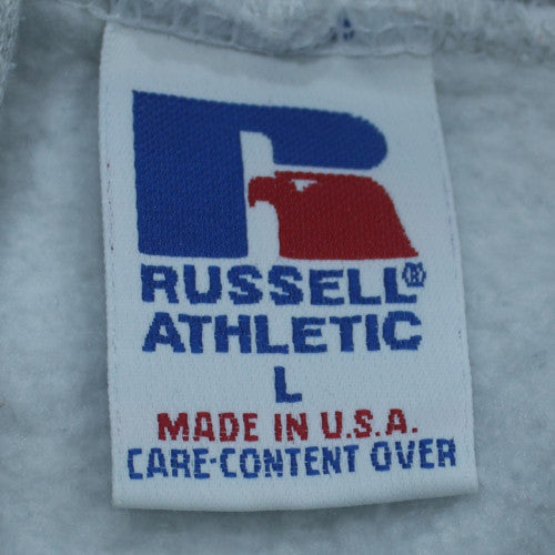 Russell Athletic Mens Grey L Pullover Hoodie Fleece Sweatshirt
