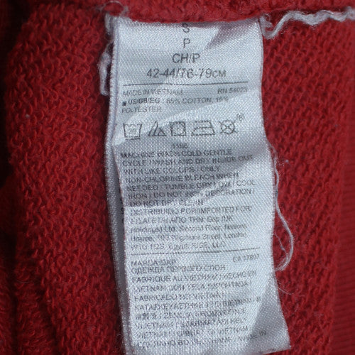 GAP Women Red Logo Crew Neck Pullover Sweatshirt Size S