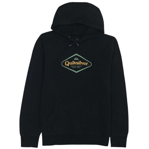 Quiksilver Mens Black Pullover Hoodie L Fleece Surf Style