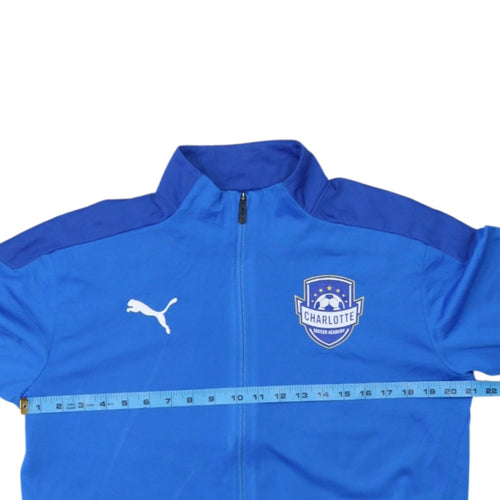 Puma Men's Blue Full Zip Charlotte Soccer Academy Sweatshirt M