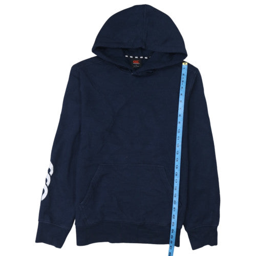 Canterbury Men's Blue Pullover Hoodie L Rugby Sports Fleece