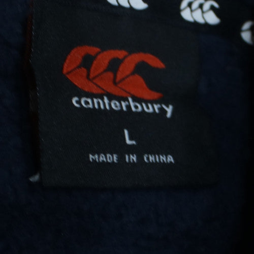 Canterbury Men's Blue Pullover Hoodie L Rugby Sports Fleece