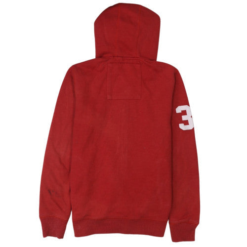 Diesel Men's Red Full Zip Hoodie XL Sports Graphic Sweatshirt
