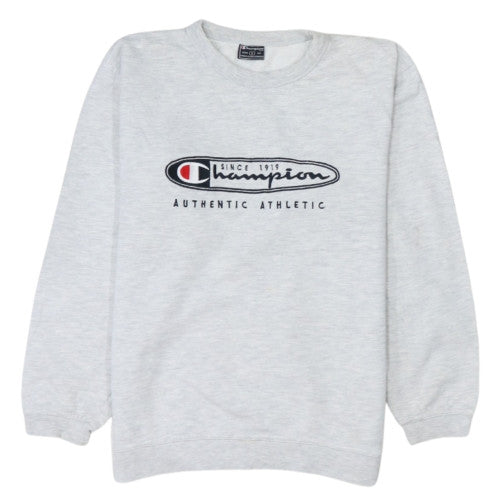 Champion Women’s Grey Pullover Sweatshirt Size S Logo Athletic