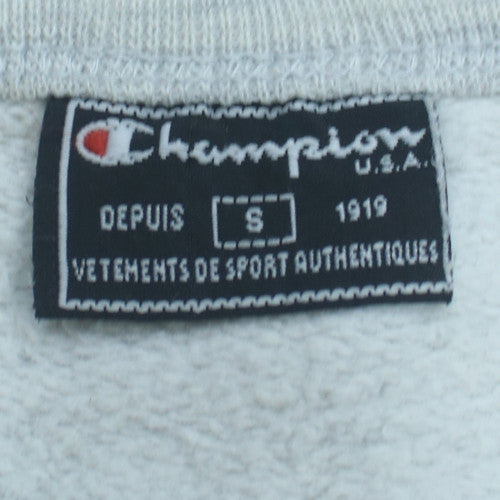 Champion Women’s Grey Pullover Sweatshirt Size S Logo Athletic