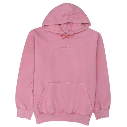 Adidas Women's Pink Pullover Hoodie Size 12 Cotton Casual Sweatshirt