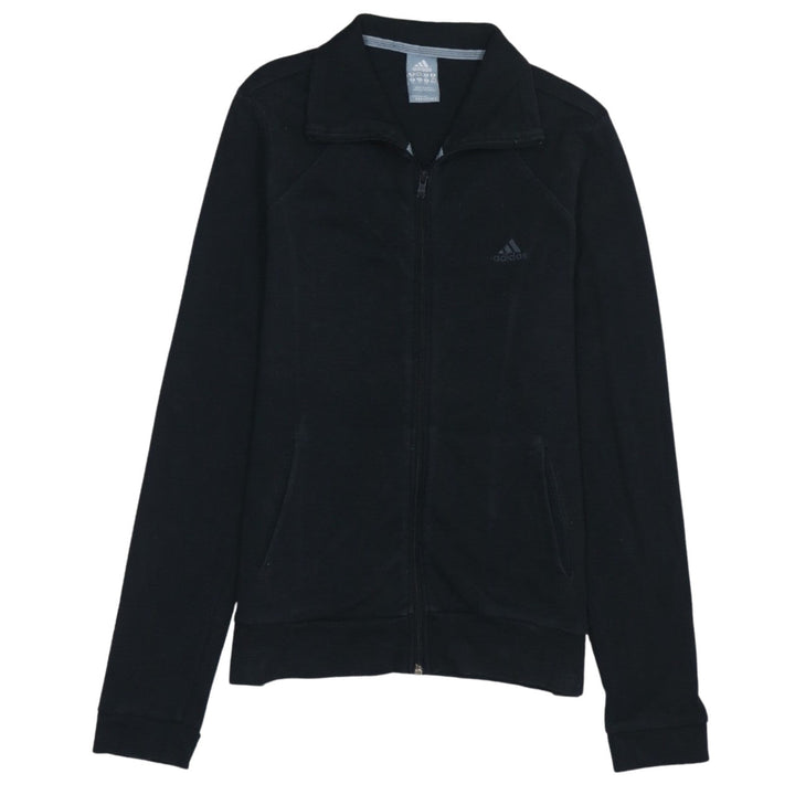 Adidas Women Black Size 16 Full Zip Sweatshirt Jacket